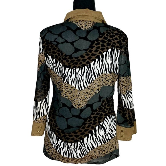 2/$25 - Patchwork Blouse by Marie Claire - Picture 6 of 9